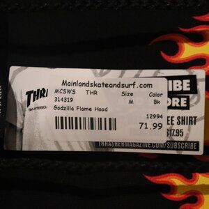 Thrasher Godzilla Flame Hoodie Black